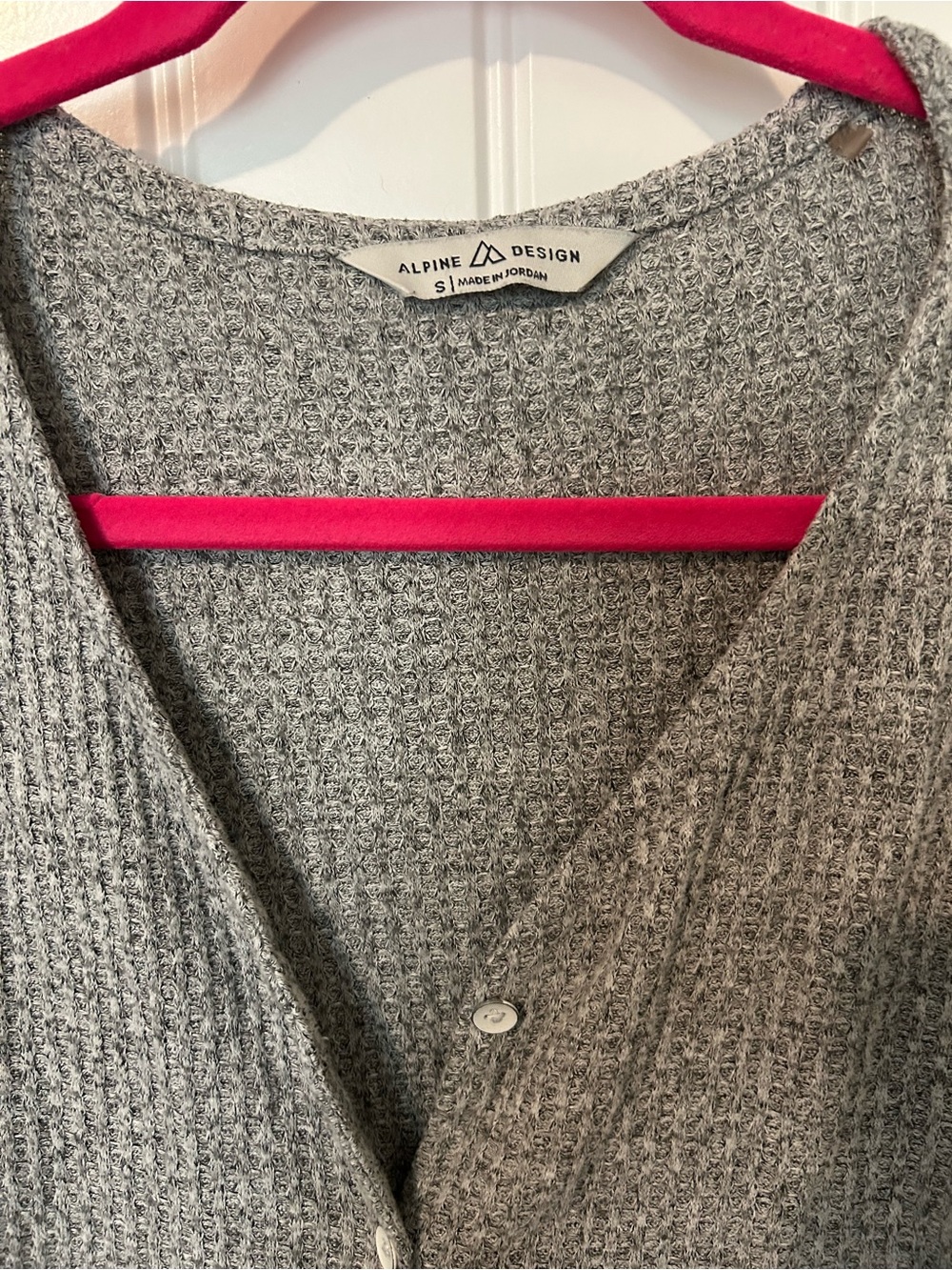 Alpine Gray Ribbed V-Neck Cardigan - Picture 4 of 4